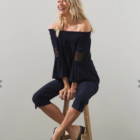 Chico's Pants - Chico’s Perfect Stretch Pedal Pusher Pants Navy Blue Women's Size S